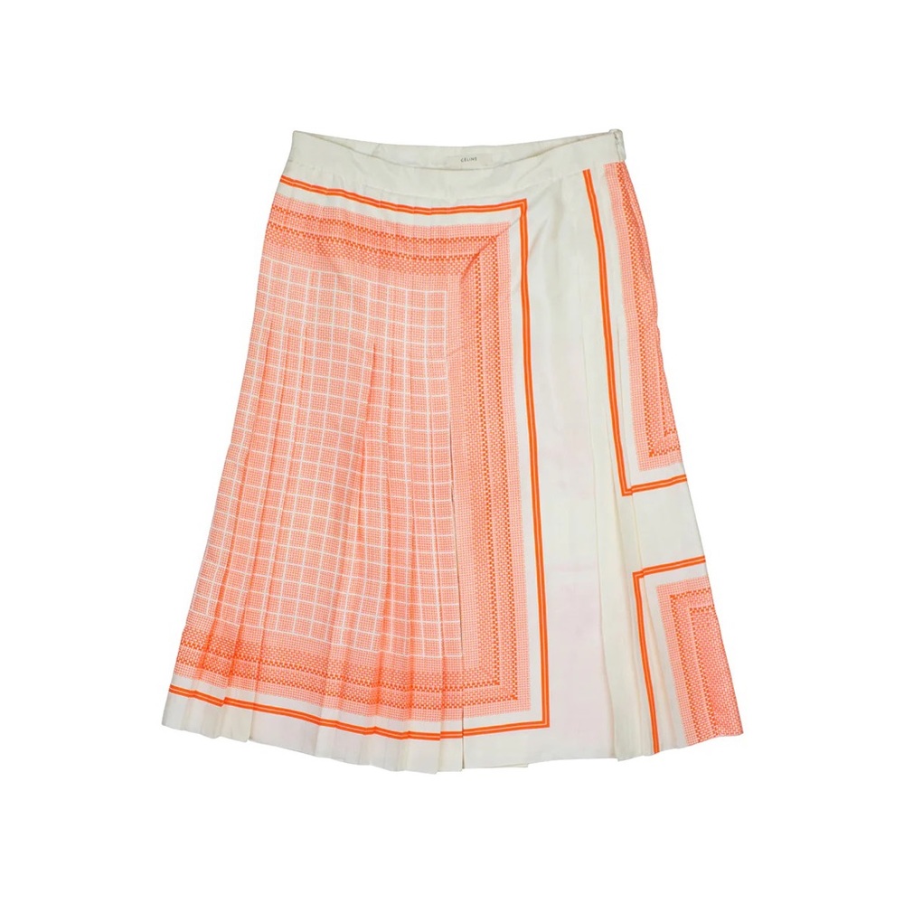 Celine Silk Aztec Long Skirt